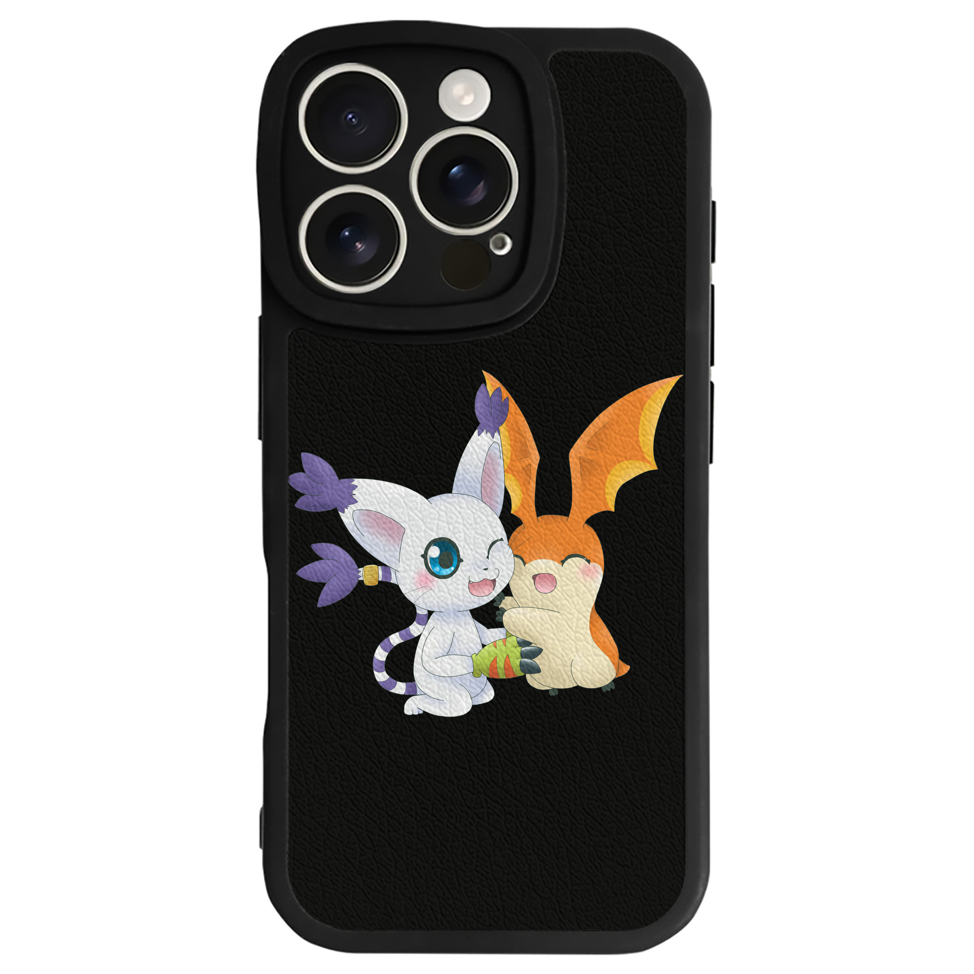（画像用） Digimon デジタルモンスター/デジモン 【iPhone 16シリーズ対応】シリコンスマホケース（レザー調） 材質：シリコン